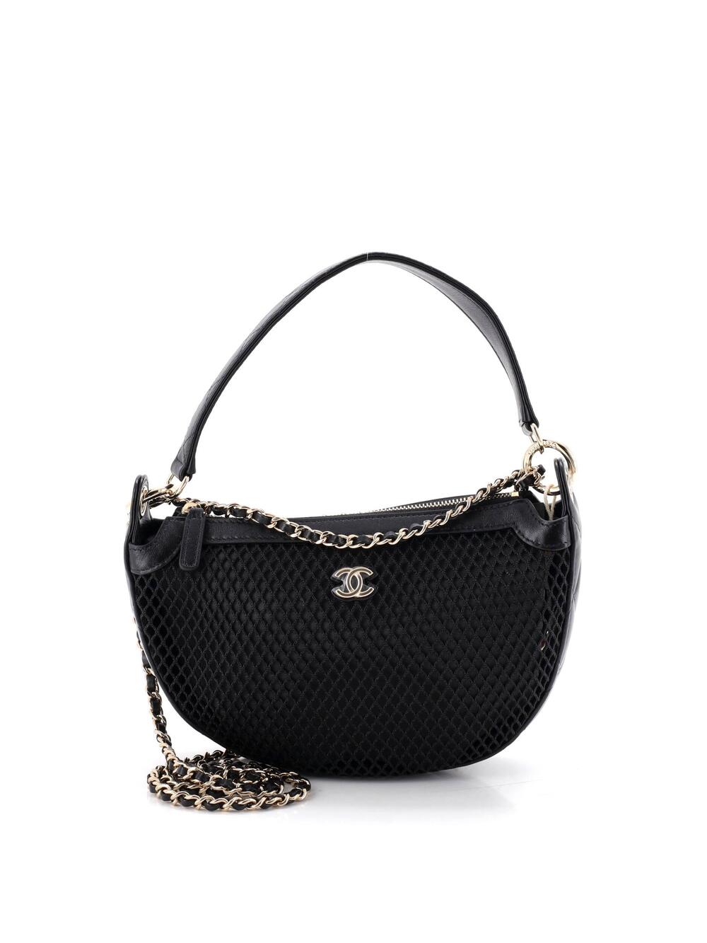Chanel Half Moon Clutch With Chain Mesh #350851C38B